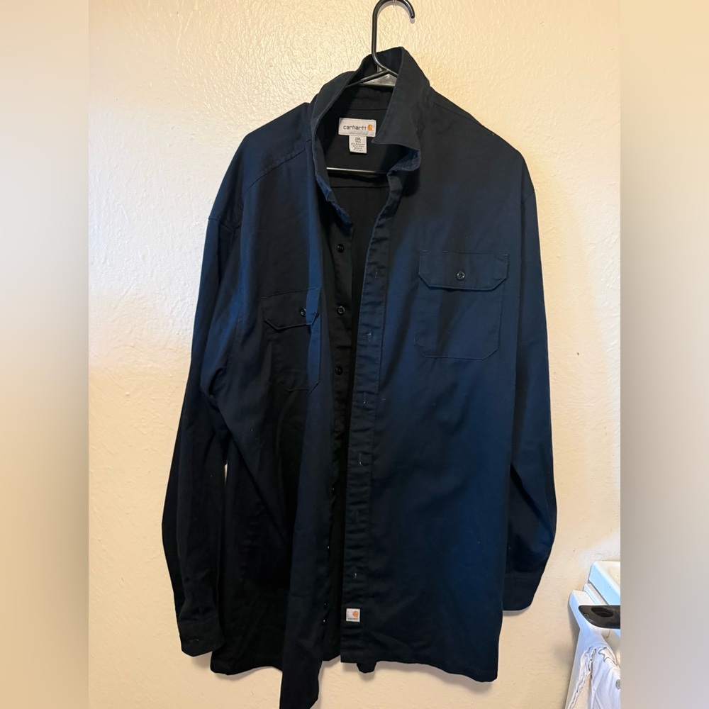 Carhartt Men's Black Button Down work shirt